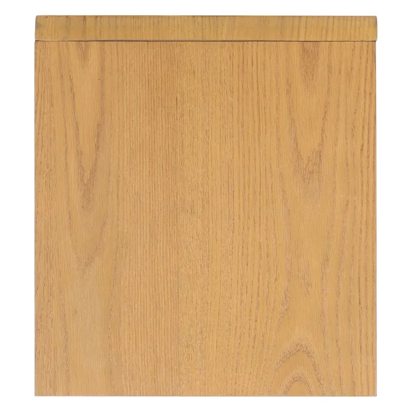 Table d'appoint en bois en forme de C – Placage chêne, design minimaliste