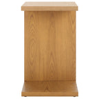 Table d'appoint en bois en forme de C – Placage chêne, design minimaliste