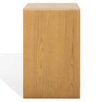 Table d'appoint en bois en forme de C – Placage chêne, design minimaliste