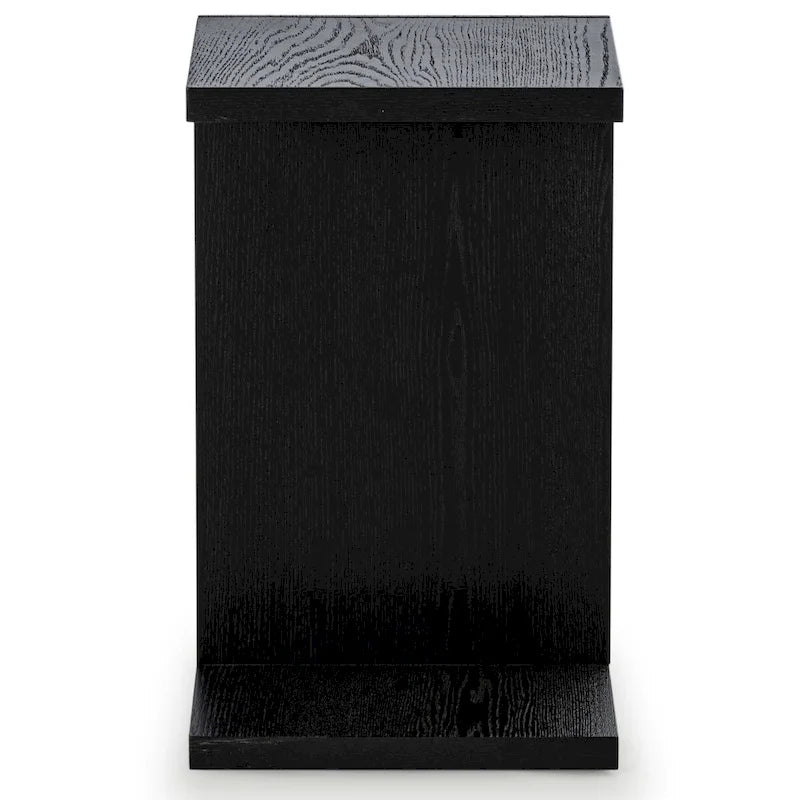 Table d'appoint en bois en forme de C – Placage chêne, design minimaliste