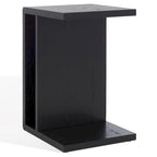 Table d'appoint en bois en forme de C – Placage chêne, design minimaliste