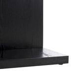 Table d'appoint en bois en forme de C – Placage chêne, design minimaliste