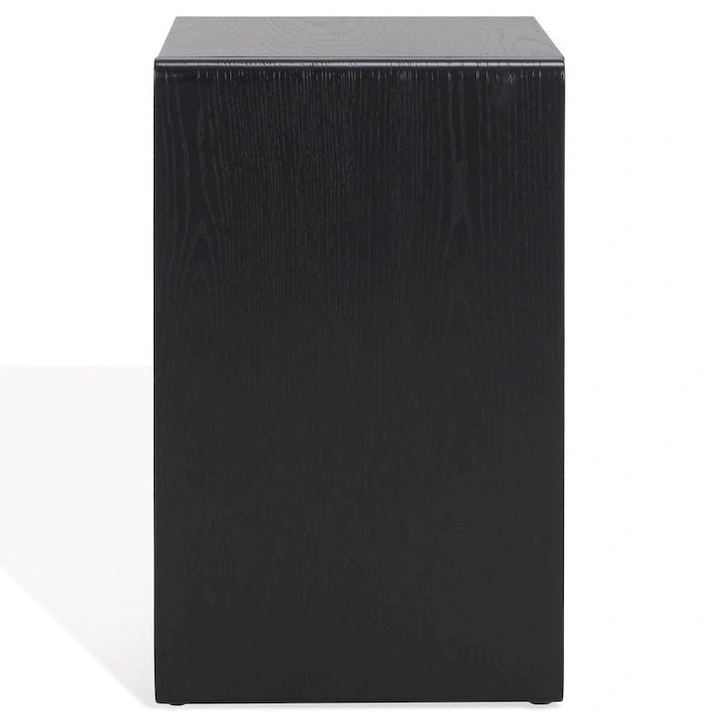 Table d'appoint en bois en forme de C – Placage chêne, design minimaliste